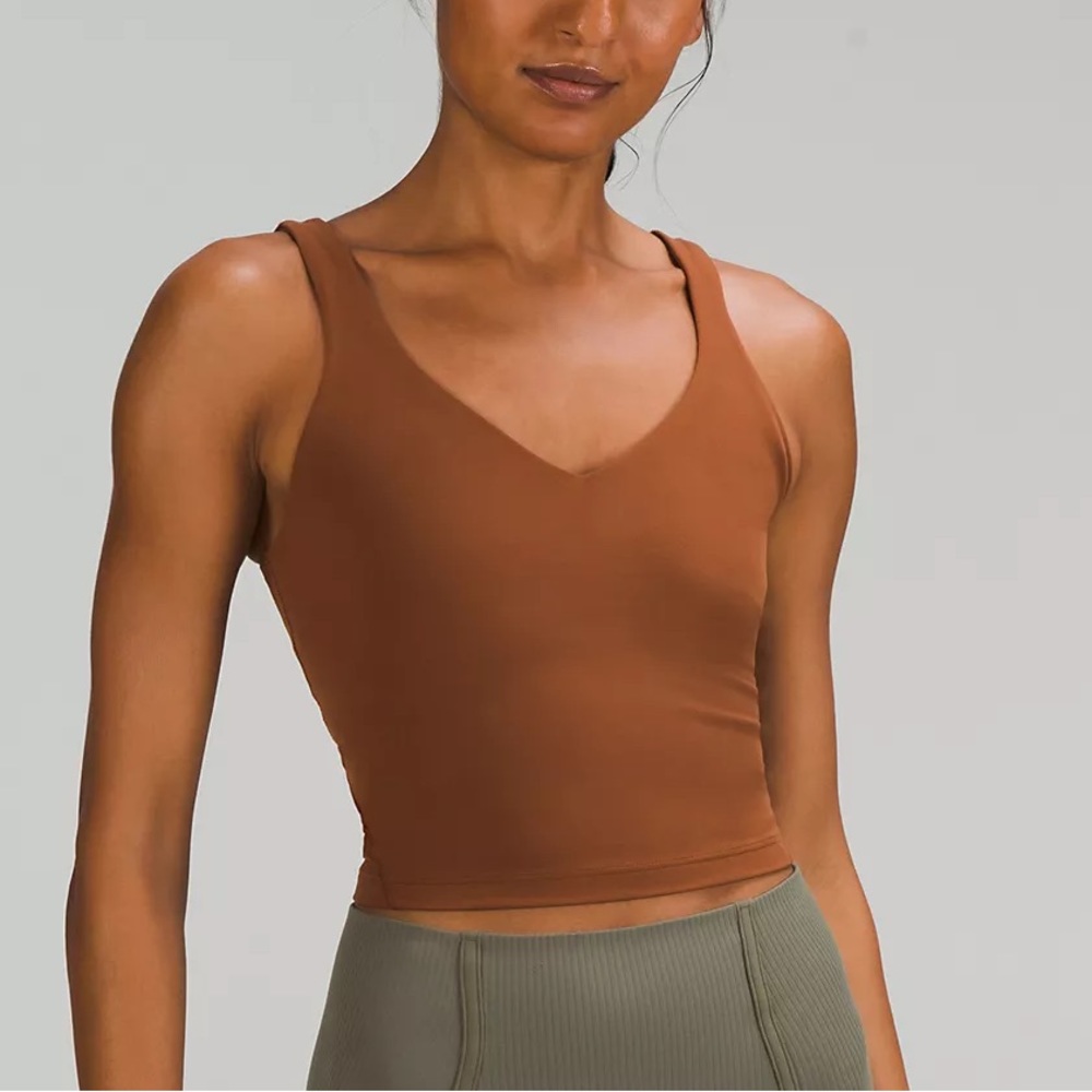 Lululemon Align Cropped Tank Top in Roasted Brown